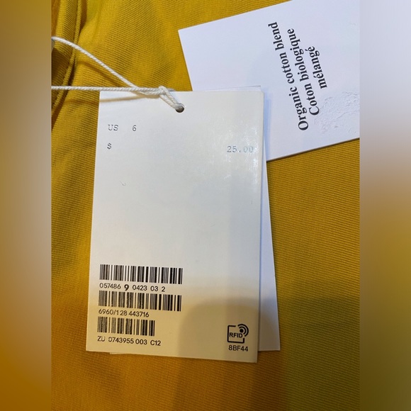 NWT & Other Stories Yellow Cotton Blend Tank - Picture 2 of 4